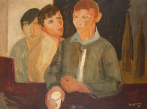 Figure di giovani | 1952 | olio su tela | 83,7 x 116 cm | Inv. 344