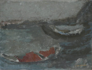 Laguna veneta | 1963 | strappo d’affresco su cemento | 42,5 x 55 cm | Inv. 751