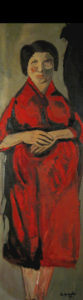 Donna incinta | 1954 | olio su tela | cm 160 x 55 | Inv. 341