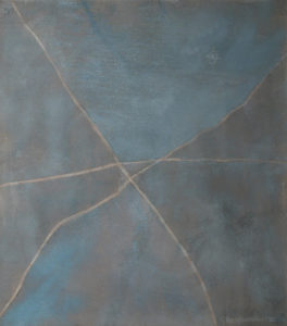 Clessidra cosmica | 1992 | pietre macinate su tela e tempera | 86 x 77 cm | Inv. 762