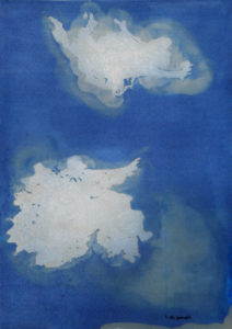 Nuvole | anni ‘70 | inchiostro su carta | incollata su tela | 70,5 x 51 cm | Inv. 1014