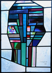 Foglia vetro | 1972 | vetro a piombo | 40 x 35 cm | Inv. 1726
